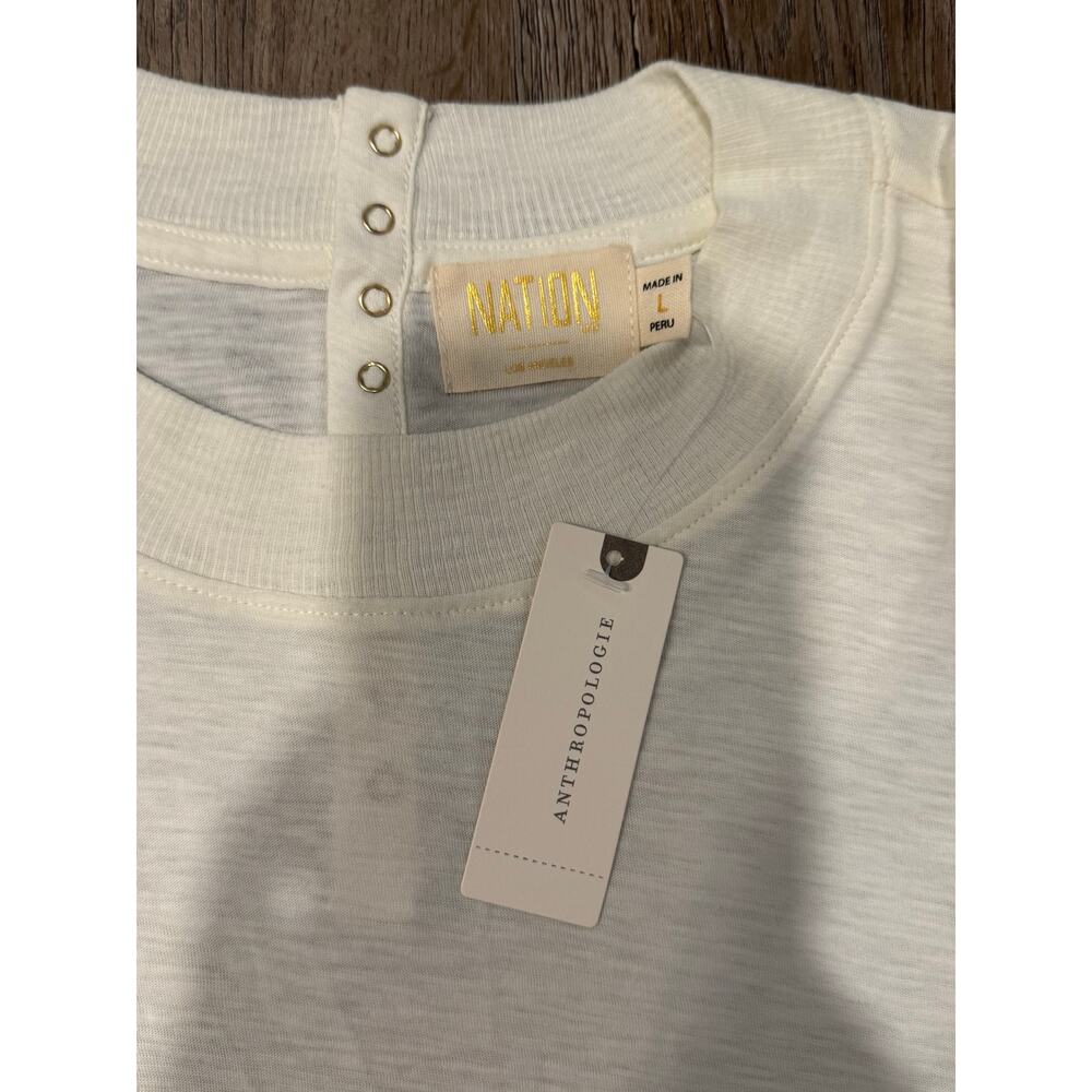 Anthropologie Nation Los Angeles Women’s Zeta Puff-Sleeve Top Size Large - Picture 3 of 13